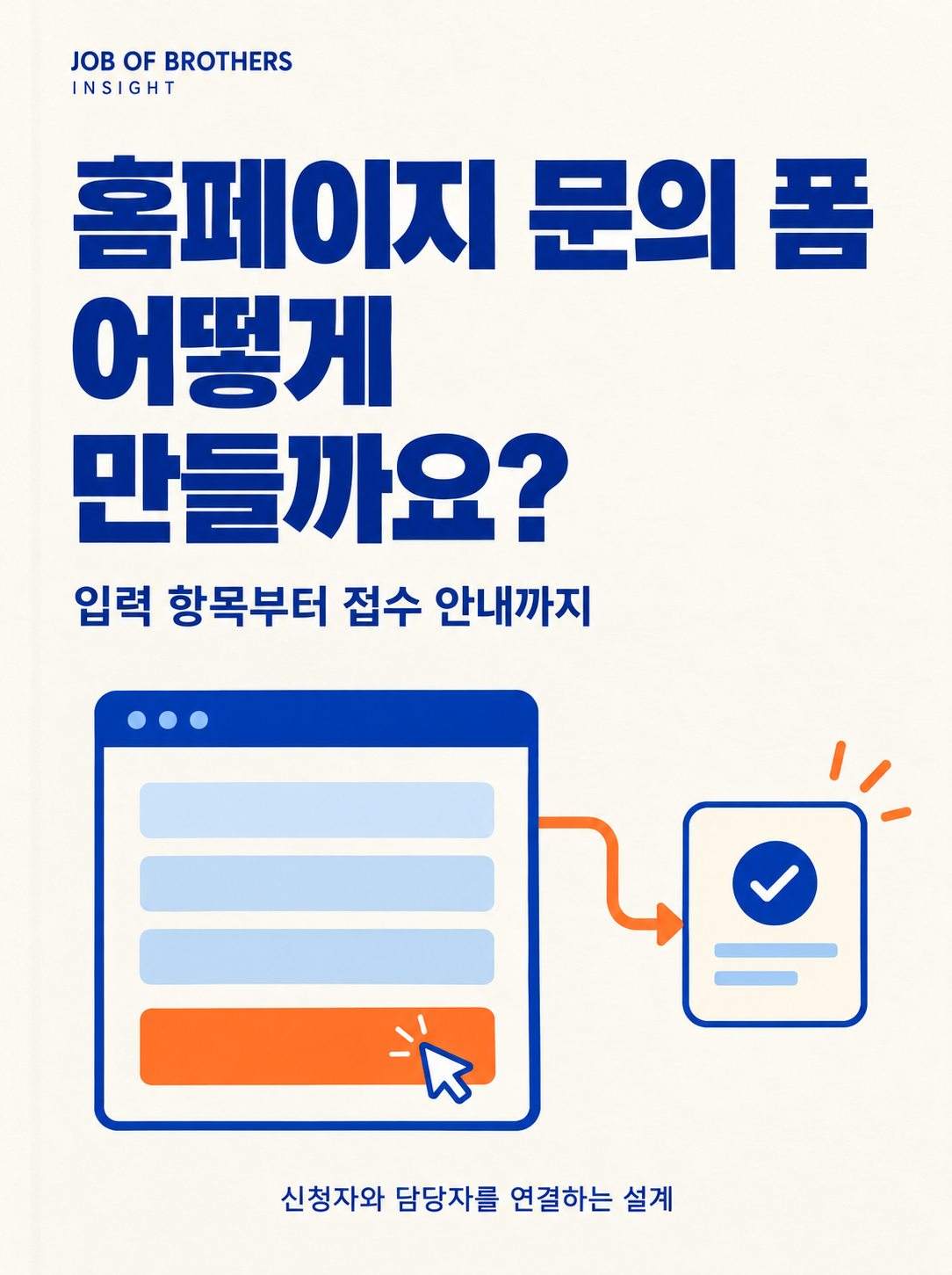 홈페이지 문의 폼 만들기 전, 입력 항목부터 접수 안내까지 확인하세요
